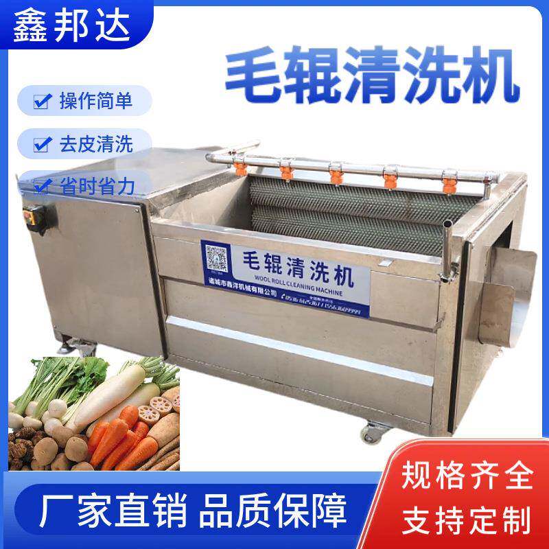 马蹄去皮毛辊清洗机莲藕山药去泥清洗机器红薯自动清洗机