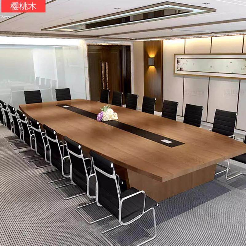大型会咨询客服桌长简约议代会议桌椅组合会议室桌子桌长现条桌办