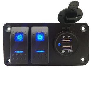 工厂改装 1车充3.1A开关组合 车开关车充组合车船通用开关2