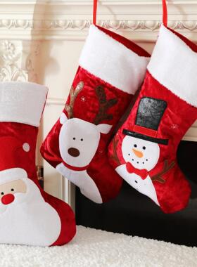 Christmas gift bag decoration, big red Christmas socks圣诞袜