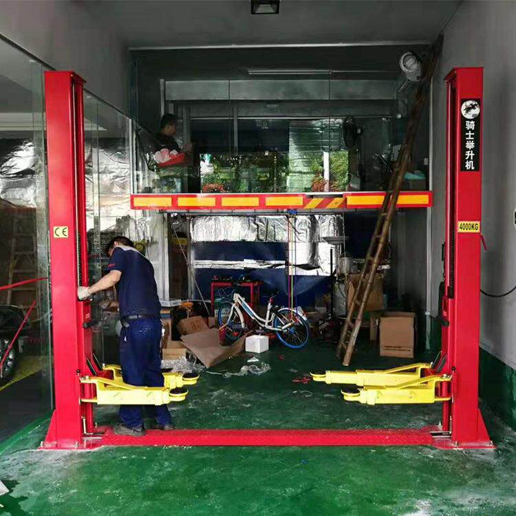 骑士双柱举升机液压两柱升降机升降架升降台提升机汽车维修4吨