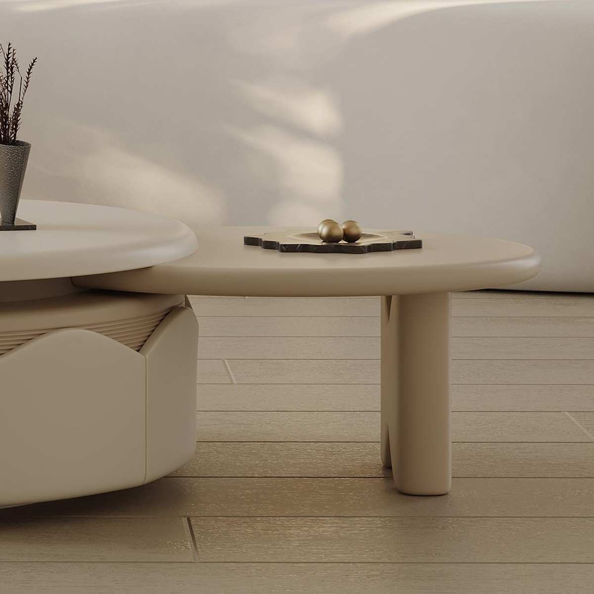 法式奶油风茶几客厅家用小户型轻奢现代简约设计师2023新款网红