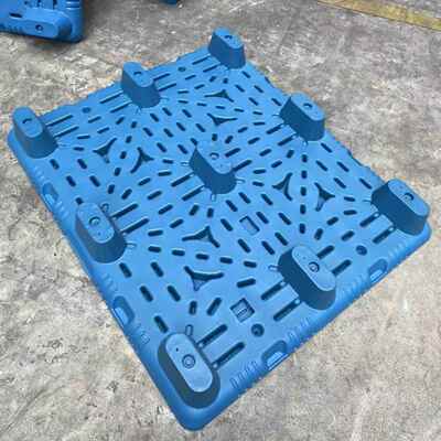 厂家九脚吹塑塑料托仓盘物流RLE周转塑储潮栈板防空心胶