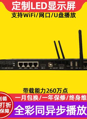 灵星雨L6全彩led显示屏异步播放盒室内电子广告屏同步发送控制卡