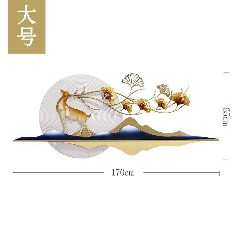 现代轻奢铁艺壁饰客厅金属墙面挂件壁挂玄关立体创意挂饰床头墙饰
