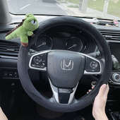 毛绒车载把套女款 汽车方向盘套通用型时尚 高档防滑吸汗保护套冬季