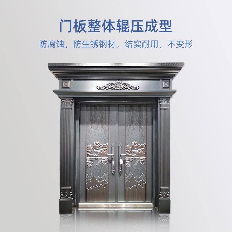 新中式非标门别墅大门锌合金大门铸铝门平开豪华大门漆面双开门