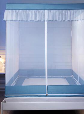 2Y8蒙Z蚊帐家用025新三开门防尘顶儿童F88JHS89防摔方顶1.5m古包1