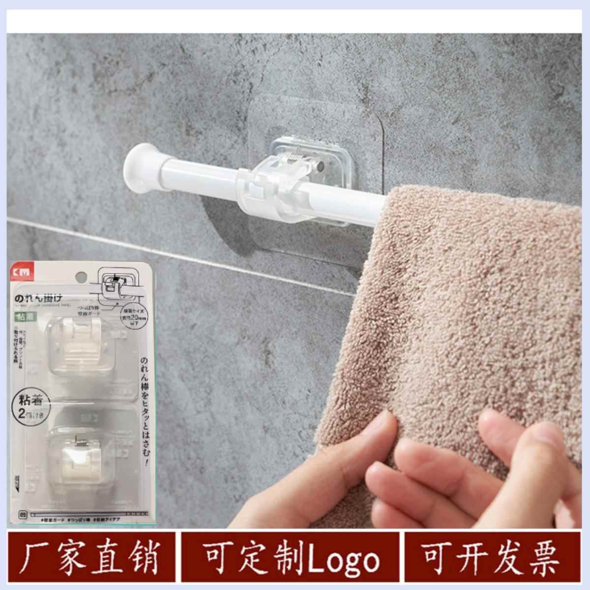 厂家超强力粘胶钩免打孔无痕透明钩浴室厨房衣帽粘钩2P 自粘挂钩