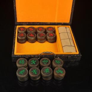 阴沉木乌木中国象棋木制棋类收藏品5.8尺寸金丝楠象棋大叶桢楠棋