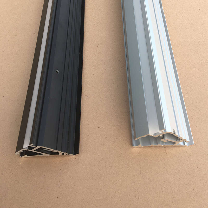 发光铝合金置物架灯一字隔板L层板挂壁式展示柜储物架墙面书架灯