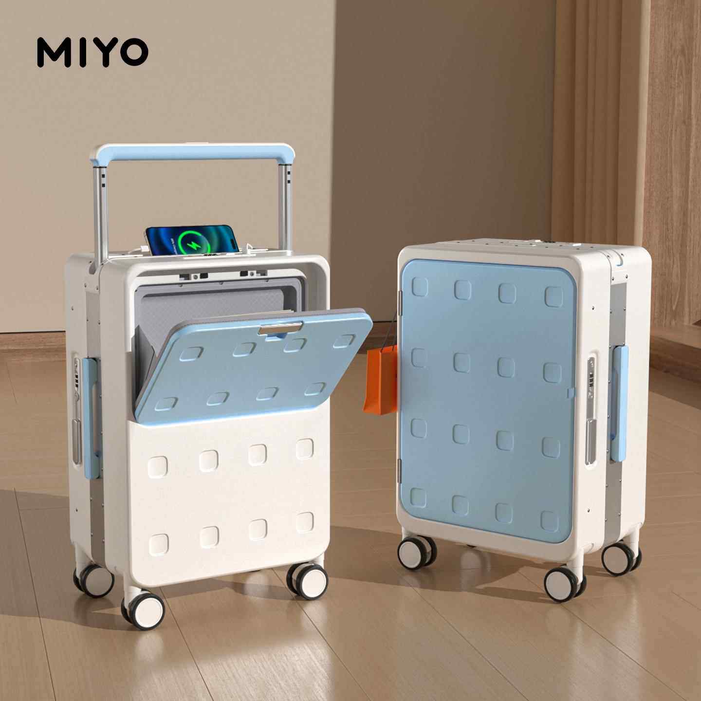 正品MIYO前开 口行李205机新款箱侧开 盖密码登超轻便宽拉杆旅行