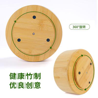 货木旋转笔筒收纳盒桌面马克现收纳L0316筒笔多格办公桌竹储物盒