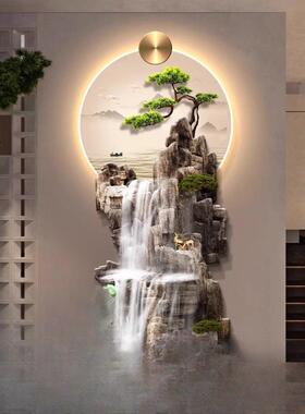 LED流廊水生灯门财入户UIF对玄关装饰画挂画立体高端客厅走过道