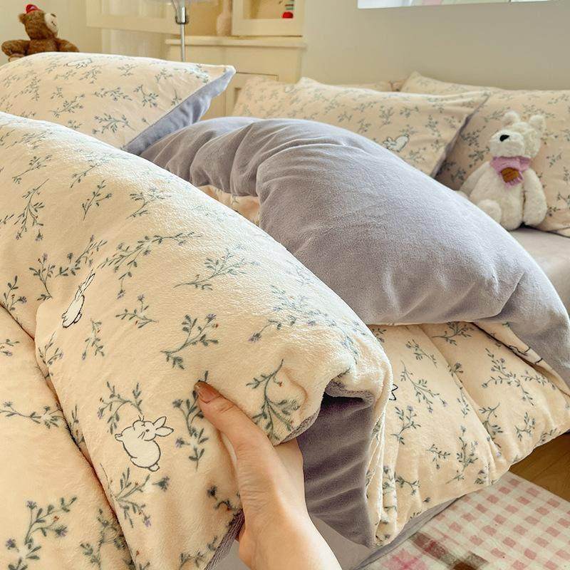 冬季牛奶绒被套单件a类加厚珊瑚绒被罩宿舍单人加绒被套床上用品,床上用品,学生床品套件,淘宝优惠券,粉丝福利购,淘宝优惠卷