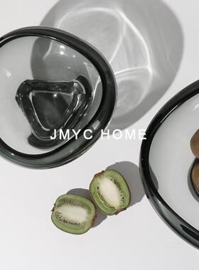 简约轻奢创意璃水GQS盘家居装客厅餐厅别果墅玻软饰品售楼处收纳