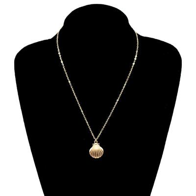 European and American Jewelry Marine Geometric Scallop Neckl