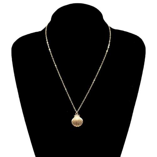 European and American Jewelry Marine Geometric Scallop Neckl