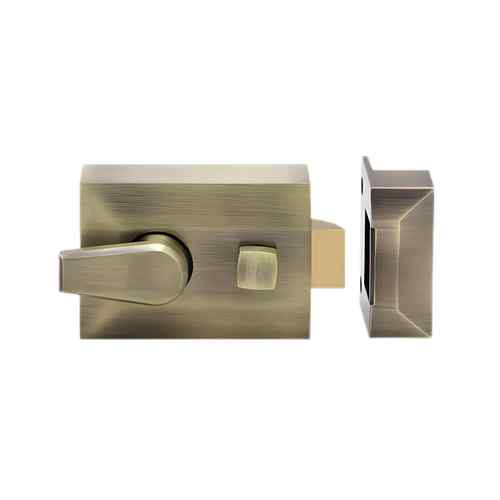 室内卧室通用防盗门锁锌合金金色老式外装木门锁牛头锁