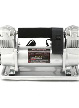 480W高压汽车充气泵1224V车载充气泵全金属双缸越野玩沙打气泵