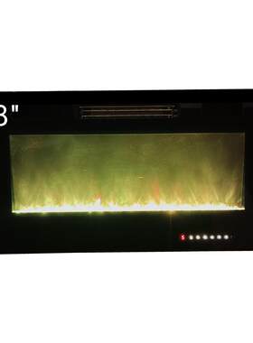 欧美澳38寸家用嵌墙壁挂超薄LED电子装饰电壁炉取暖器美式壁挂式