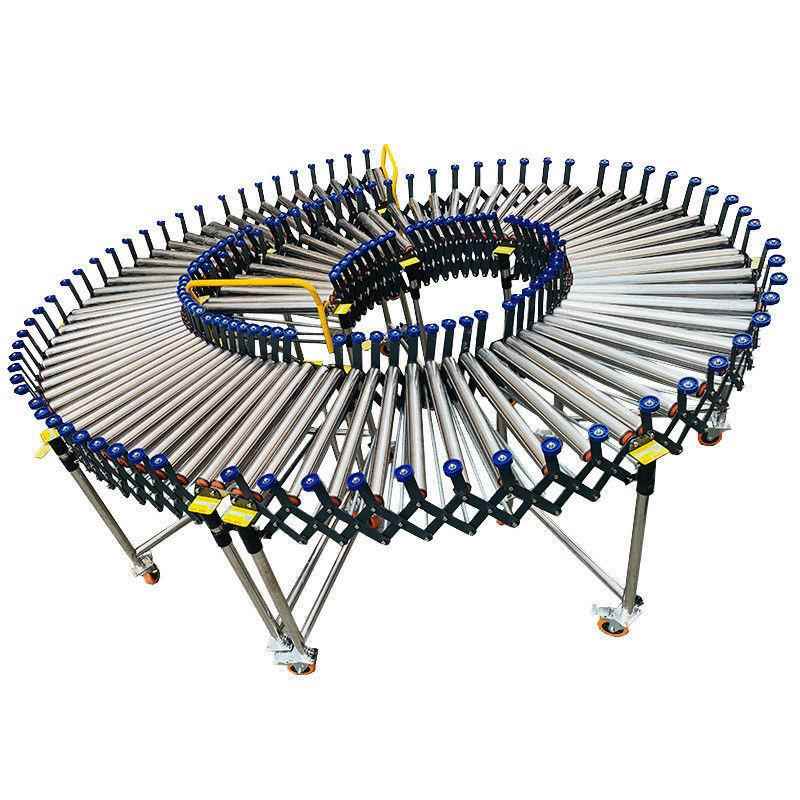 无动力卸货神器卸车搬运不锈钢滚筒输送线厂家直销卸货滑道