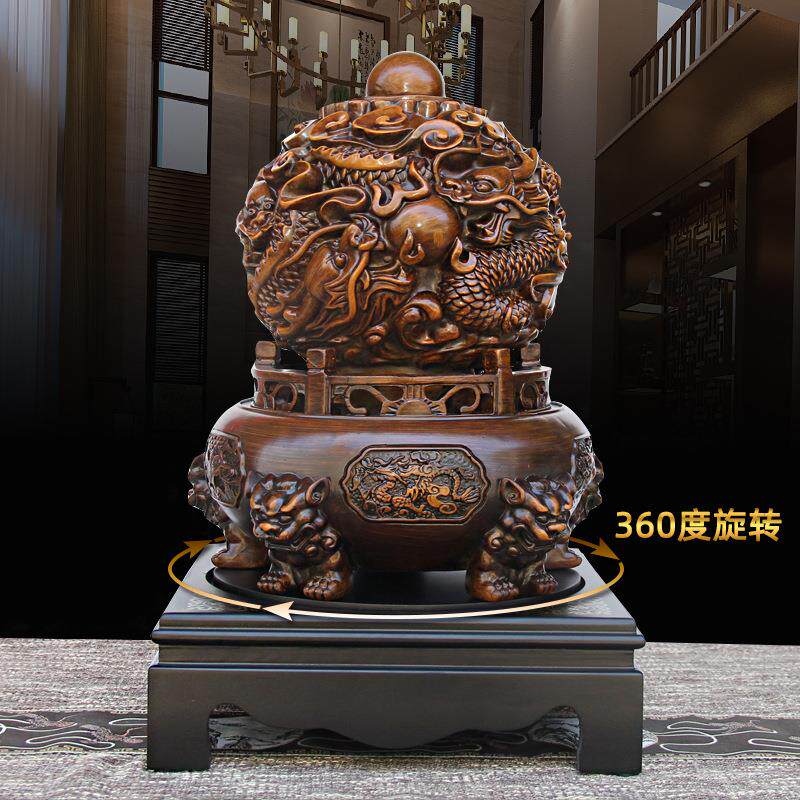 九转乾坤鼎摆件招财龙转乾坤家居装饰客厅玄关办公室开业乔迁礼品