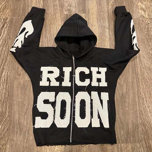 Manfinity EMRG High Street Letter Embroidery Printed Zipper