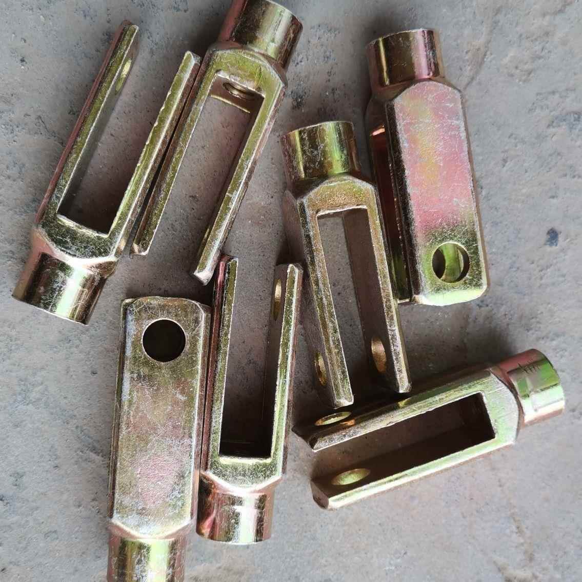 沭河101手扶拖拉机离合拉杆接头 8接头 总长60 正扣锻钢