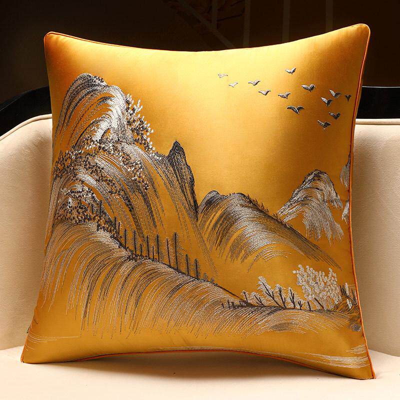 中式抱枕靠垫中国风高档客厅沙发靠垫含芯复古办公室腰枕床上靠背