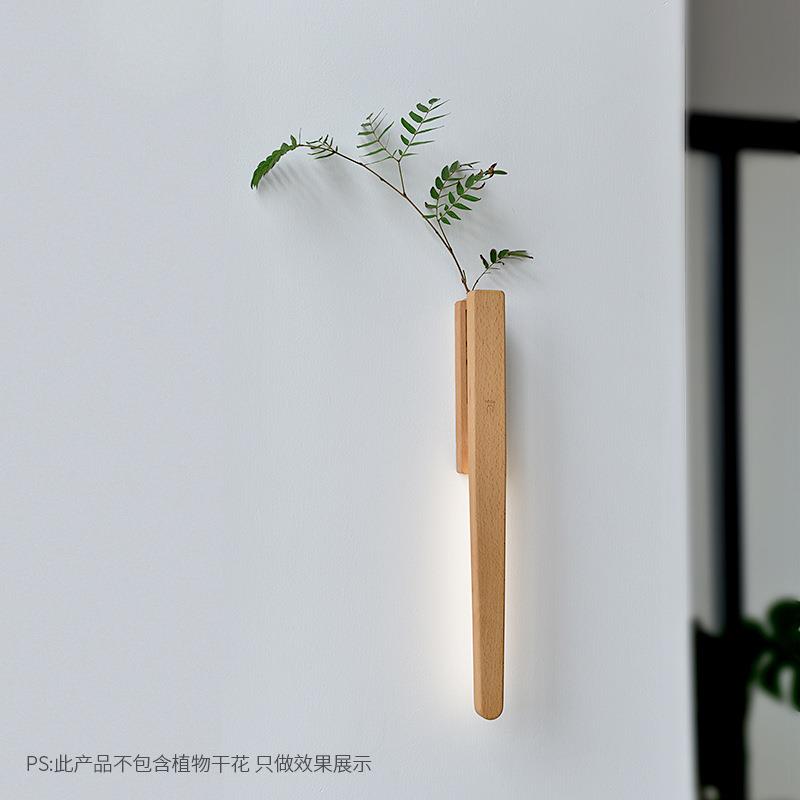 新原木花道创意ed花器灯免布431款线磁吸充电床小夜灯客厅l头壁灯
