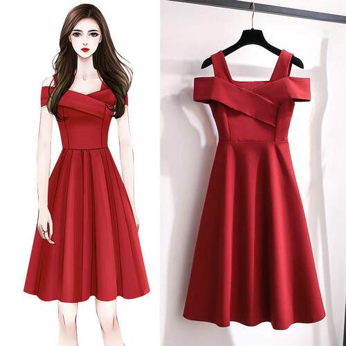 Large size women's clothing, chubby sister dress, women's