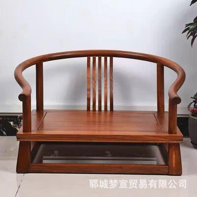 席地榻榻米圈椅中式实木靠背椅无腿座椅炕椅飘窗椅老榆木榻榻米椅