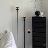 复古铸铁烛台油灯摆件仿古铁艺中式 民俗禅意民宿茶室酒店落地灯