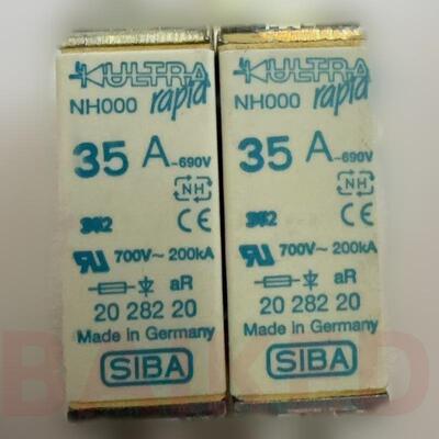 NH000 35A 690V 700V 200kA 2028220.35 SIBA西霸 20 282 20 熔断