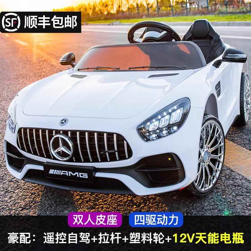 正品婴儿童电动车四轮车男女小孩宝宝玩具汽车坐人双带人座遥控可