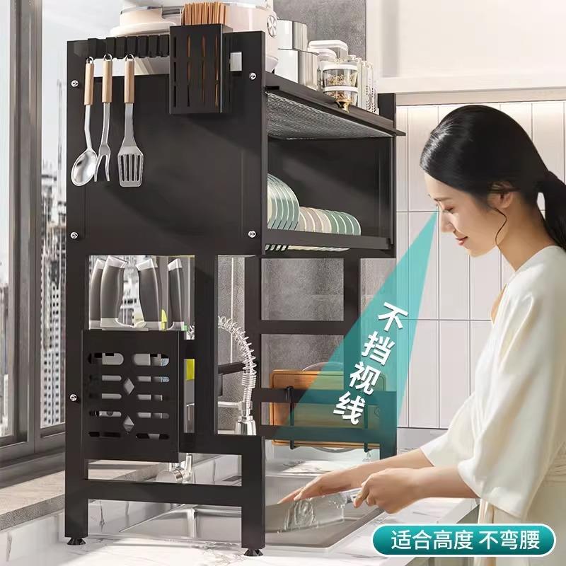 房水槽置20251009物架洗碗槽水厨防尘柜台面收纳柜多功池能碗碟沥