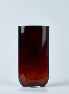 摆件琉璃花样板房扁器套装干花花艺花瓶饰品高端售楼处刀锋水晶