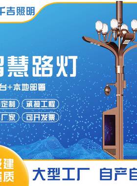 监控照明一体化综合杆新城市玉兰灯厂家热销5g多功能LED智慧路灯