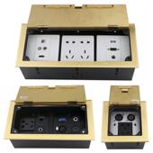 舞台专用地插话筒网路音频多媒体接线盒HDMI隐藏开启式 全铜地插座