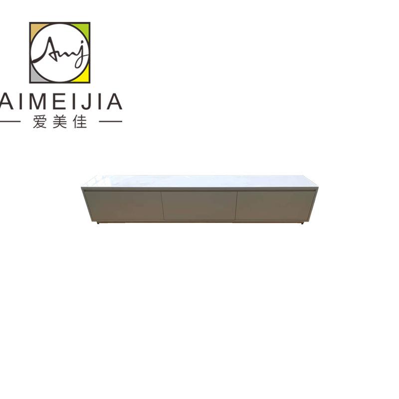 爱美佳现代轻奢风电视柜客厅装饰大理石地柜北欧简约卧室储物柜