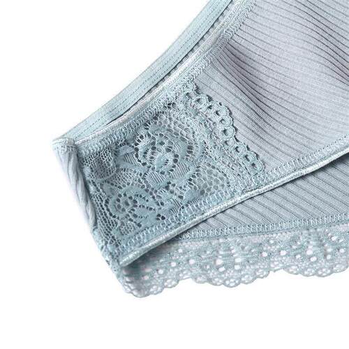1Pcs/set Women Cotton Panties Low-Rise Underwear Lace Briefs