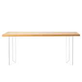 亚克力桌子悬浮餐桌家用简约长桌轻奢实木大板桌日式 原木餐桌椅