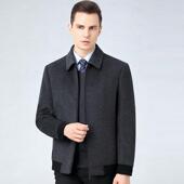 F克中男短可脱卸羽绒内秋胆羊毛大衣 夹6658 男士 外套冬年羊毛款