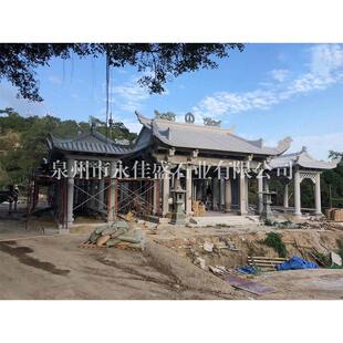 石雕宫殿景点寺庙别墅家居装饰石亭走廊山门牌楼