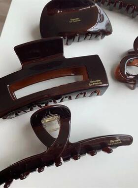 Muweordy Brown Hair Clips Acetate Hair Claw Clip Chocolate-c