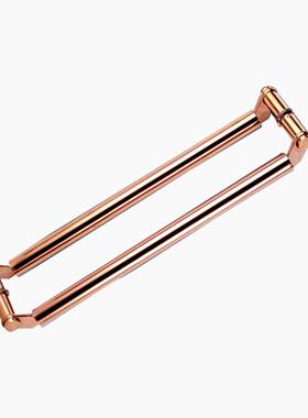 71TX加厚不锈钢钢黑钛化玻璃门把手玫瑰金玻璃门拉扶手大门大拉手