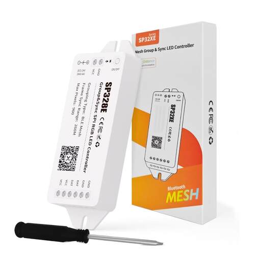 新品SP328E MESH组网同步幻彩RGB 远距离灯效帧同步LED控制器