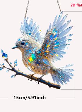 Bird-shaped acrylic hanging ornaments for courtyard非立体