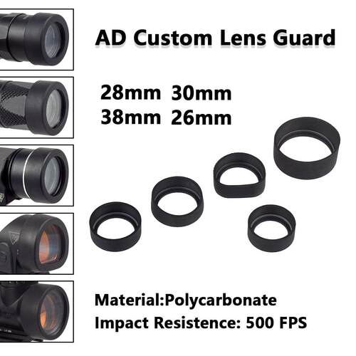 T1/M300/M600V/TLR-1/SRO/MRO电筒挡片26mm/28mm电筒/红点保护罩